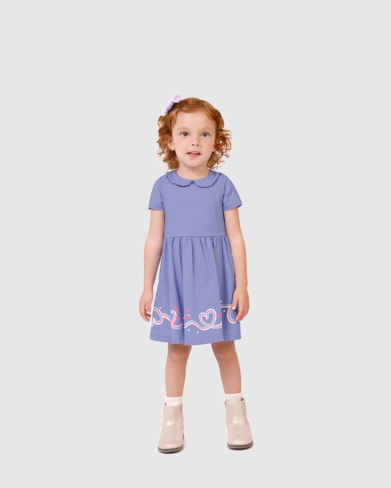Conjunto Infantil Menina Casaco Pelúcia E Vestido Malwee Kids