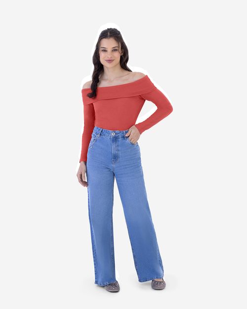 Calça Menina Wide Leg Cropped Em Jeans Stretch Malwee Kids