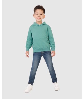 Calça Infantil Menino Skinny Cintura Ajustável Em Jeans Moletom Malwee Kids