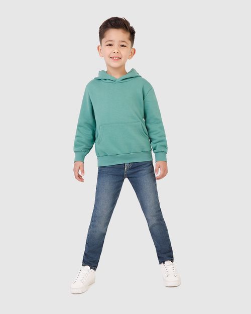 Calça Infantil Menino Skinny Cintura Ajustável Em Jeans Moletom Malwee Kids