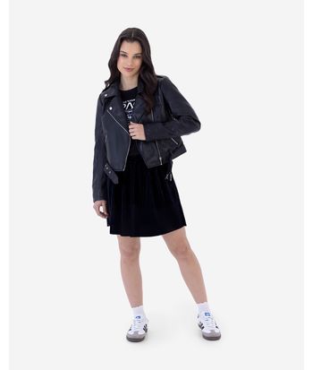 Jaqueta Menina Perfecto Com Cinto Em Corino Malwee Kids