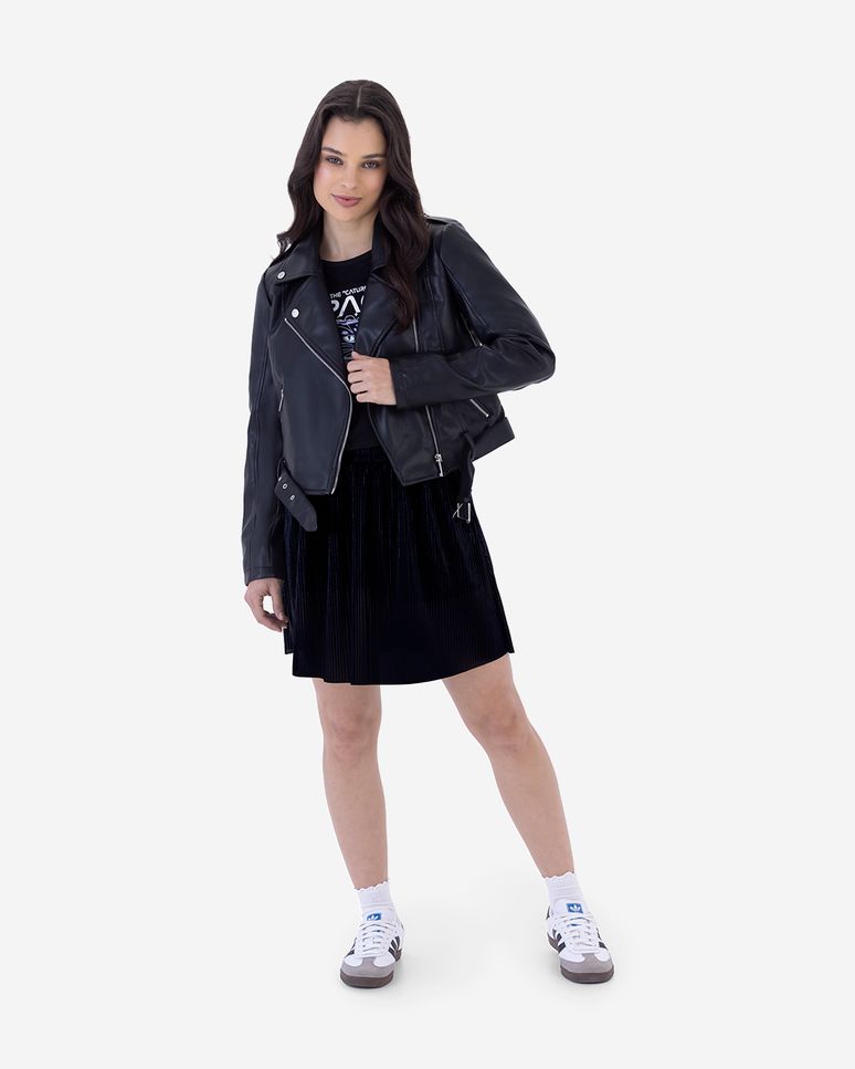 Jaqueta Menina Perfecto Com Cinto Em Corino Malwee Kids