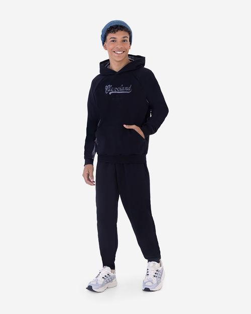 Conjunto Menino Blusão Cleveland Em Moletom Flanelado Malwee Kids