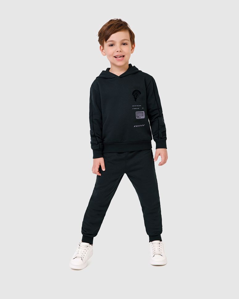 Conjunto Infantil Menino Calça Jogger Em Moletom Flanelado Malwee Kids