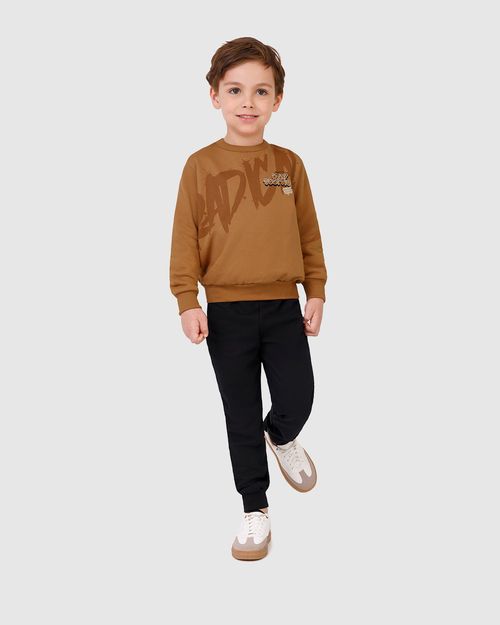 Conjunto Infantil Menino Blusão E Calça Em Moletom Flanelado Malwee Kids