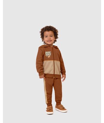Conjunto Infantil Menino Jaqueta Brave Horse Moletom Flanelado Malwee Kids