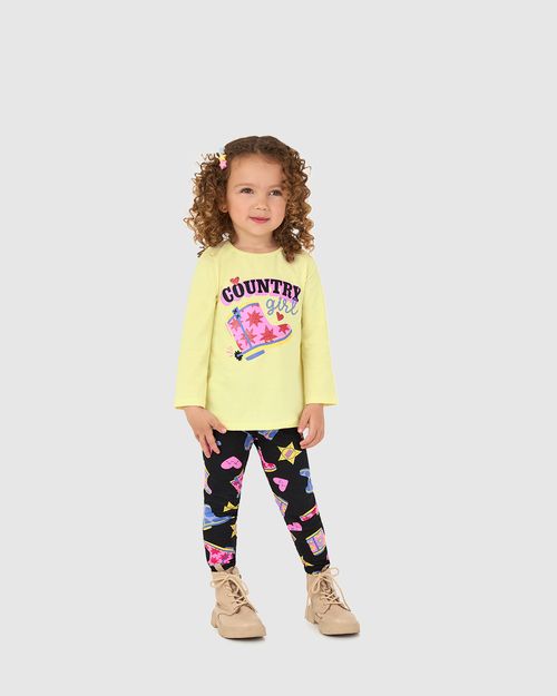 Conjunto Infantil Menina Country Girl Em Algodão Malwee Kids