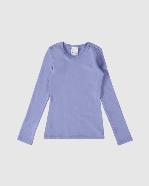 Blusa Infantil Menina Decote Redondo Manga Longa Em Ribana Malwee Kids