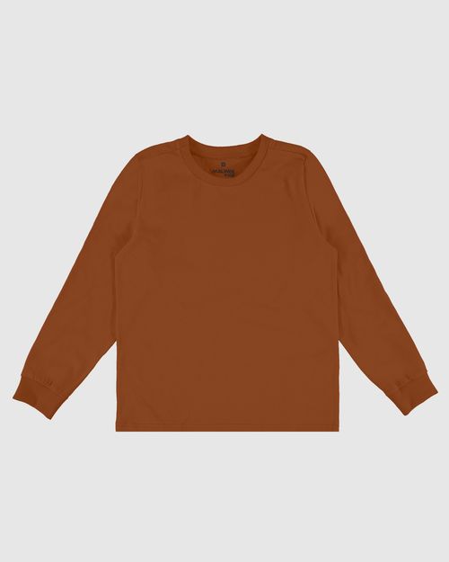 Camiseta Infantil Unissex Manga Longa Em Algodão Malwee Kids