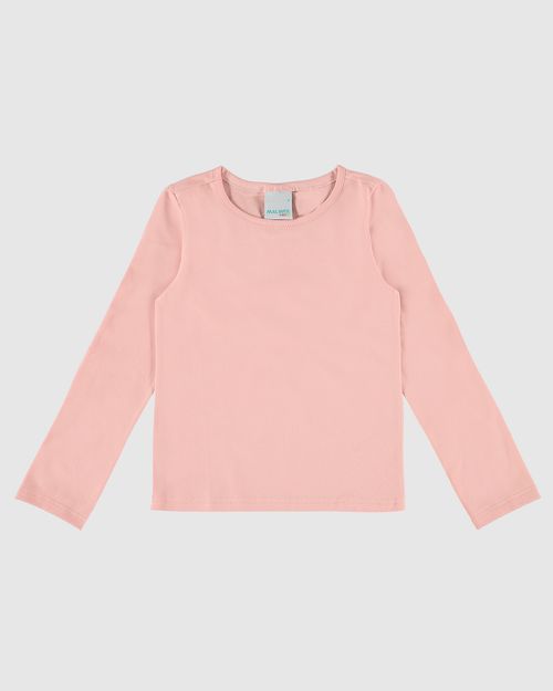 Blusa Infantil Menina Manga Longa Em Algodão Malwee Kids