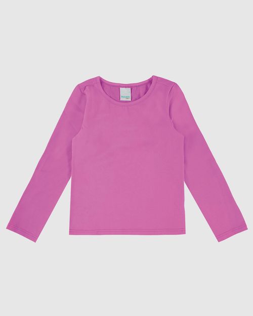 Blusa Infantil Menina Manga Longa Em Algodão Malwee Kids