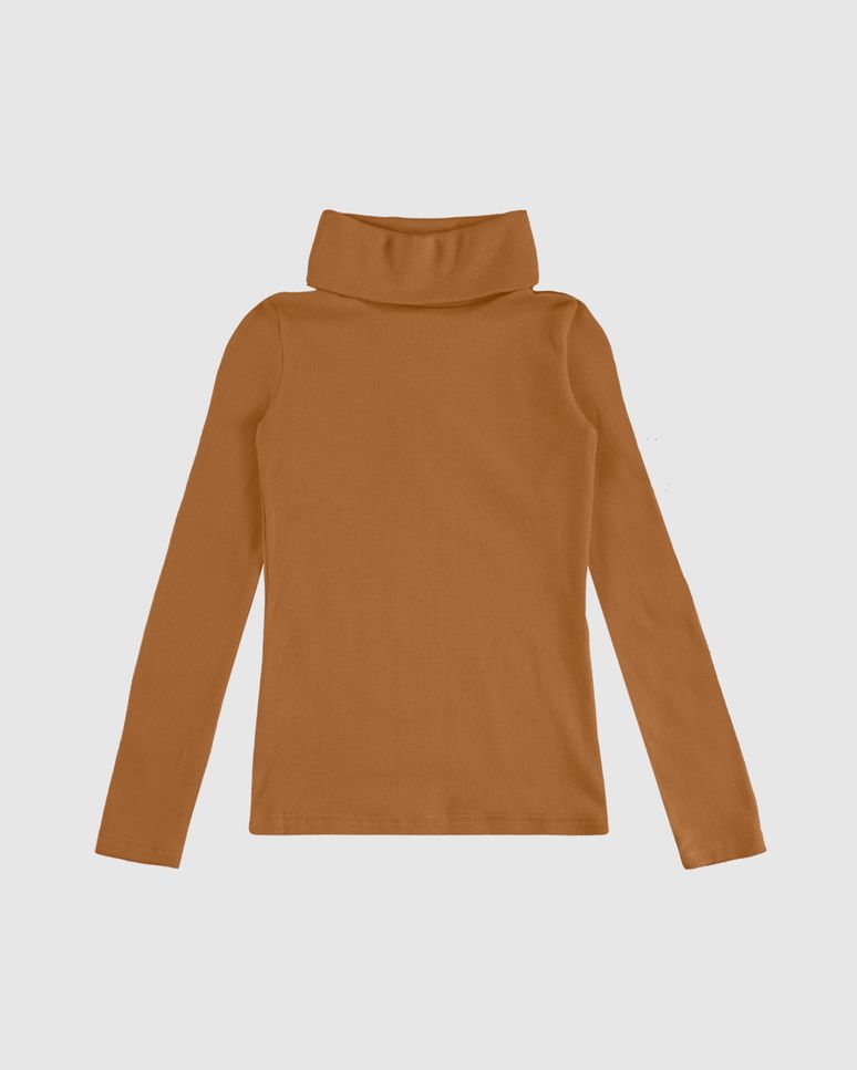 Blusa Infantil Menina Gola Alta Manga Longa Em Ribana Malwee Kids