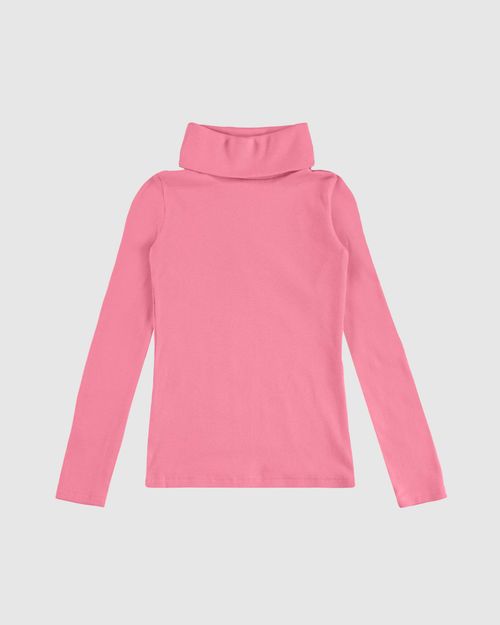 Blusa Infantil Menina Gola Alta Manga Longa Em Ribana Malwee Kids