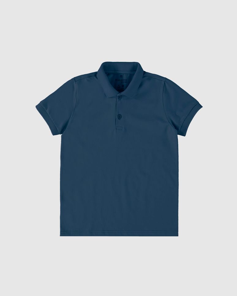 Camisa Polo Infantil Menino Peitilho Frontal Em Algodão Malwee Kids