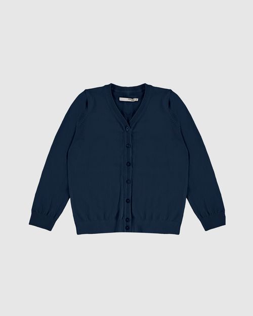 Cardigan Infantil Unissex Decote V Em Tricô Malwee Kids