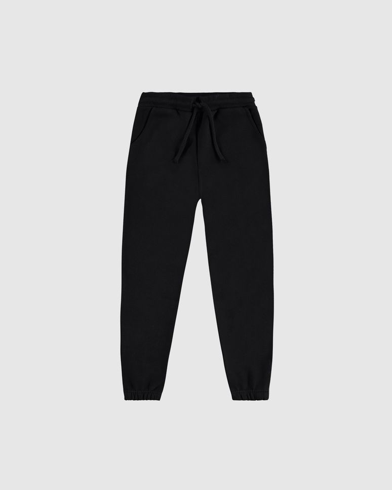 Calça Infantil Unissex Jogger Cadarço Frontal Moletom Flanelado Malwee Kids