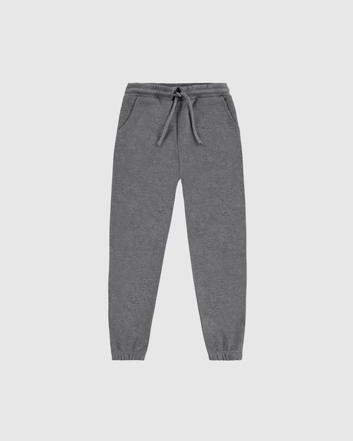 Calça Infantil Unissex Jogger Cadarço Frontal Moletom Flanelado Malwee Kids