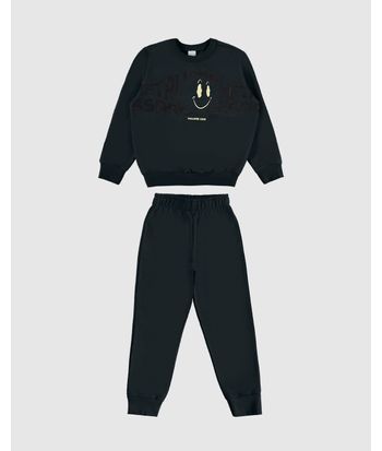 Conjunto Infantil Menino Blusão E Calça Em Moletom Flanelado Malwee Kids