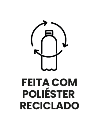 Feita com Poliéster Reciclado