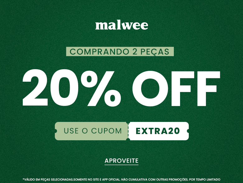 20% OFF COMPRANDO 2 PEÇAS